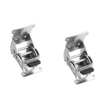 Imagem de Ｂｅｓｇａ 2x Suportes dobráveis ​​com dobradiças autotravantes de parafuso, extensão de trava, suporte para portas de armário de quarto, pernas de mesa e cama, Prata