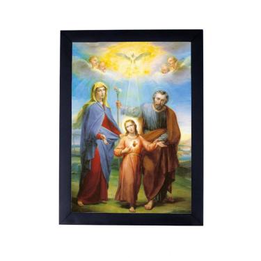 Imagem de Lindo Quadro menino jesus maria e josé 24X33 P8475