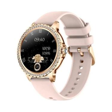 Imagem de Relógio Inteligente Feminino Com Tela AMOLED HD Monitoramento De Saúde