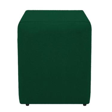 Imagem de Puff quadrado banqueta cubo decorativo dado verde para sala
