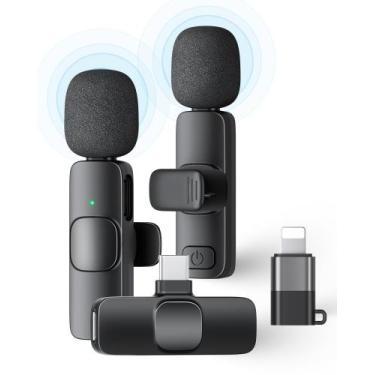 Imagem de Microfone de lapela sem fio KUKIHO para iPhone iPad Android