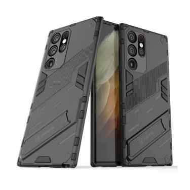 Imagem de Capa antichoque Samsung S22 Ultra à prova de choque cinza escuro - Lig