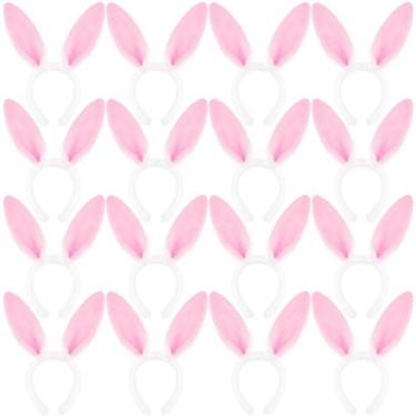 Imagem de Bandana Trounistro Easter Bunny Ears rosa branca x16 crianças/adultos