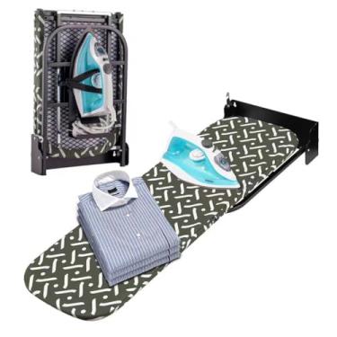 Imagem de Slieton Tábua de passar a ferro dobrável Farme de aço montada na parede (tábua de passar com suporte)