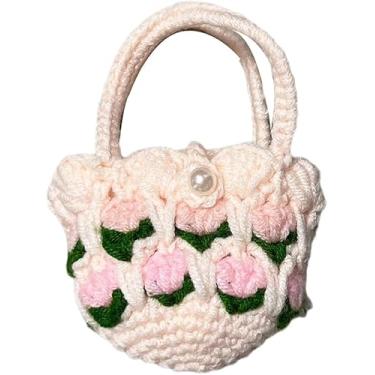 Imagem de SGVAHY Capa peluda para AirPods 4, desenho animado 3D engraçado com desenho de pelúcia cesta de flores, capa macia, quente, fofa, chaveiro, capa protetora antiqueda, mulheres e meninas