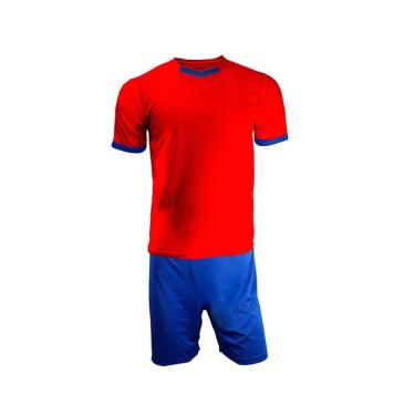 Imagem de Uniforme de futebol infantil Mizar Red-A 100% poliéster