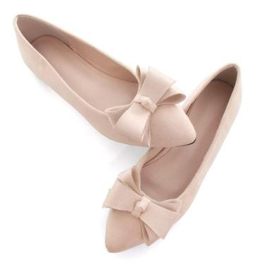 Imagem de Sapatilhas de balé SAILING LU femininas de camurça bege tamanho 10