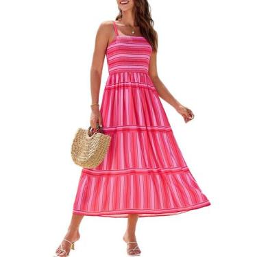 Imagem de Vestido maxi GRACE KARIN com estampa floral com decote quadrado e alça