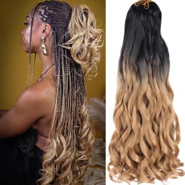 Imagem de Braiding Hair COOKOO French Curly 22 polegadas Ombre Blonde 675g