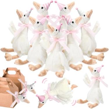 Imagem de Brinquedo de pelúcia Silly Goose com mini chapéus de aniversário - Hal