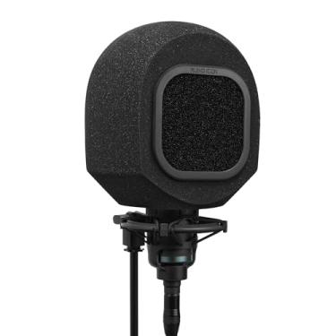 Imagem de Soundbox Cabine de isolamento de gravação vocal - Escudo de microfone portátil com filtro pop substituível para canto de qualidade de estúdio, podcasts e som de locução. (Filtro Pop de espuma acústica
