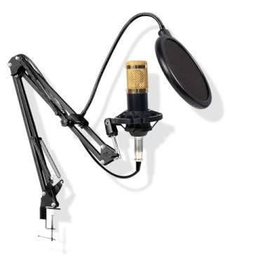 Imagem de Microfone Dobrável Braço Articulado Com Pop Filtro BM-800