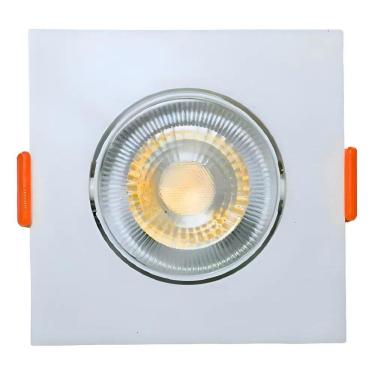 Imagem de Kit 10 Spot Led 3W Quadrado Embutir Branco Gesso Sanca Cor B