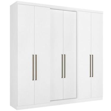 Imagem de Guarda-roupa Casal Thb Presence, 6 Portas de Bater, Branco, 210 cm