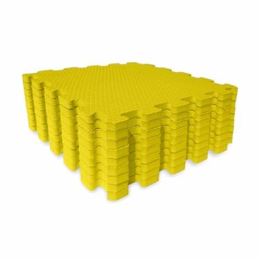 Imagem de SELLER Tapete de Encaixe em EVA – 9 peças 31×31 cm,10mm espessura, superfície antiderrapante, modular tipo quebra-cabeça, piso infantil (Amarelo)