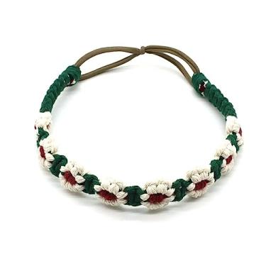 Imagem de Cachecol feminino fofo boêmio para cabeça turbante faixa de cabelo elástica flor acessórios de cabelo étnicos (M)