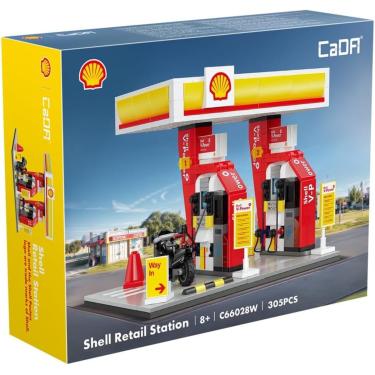 Imagem de Blocos De Montar Posto De Gasolina Shell Mini Fun - F0233