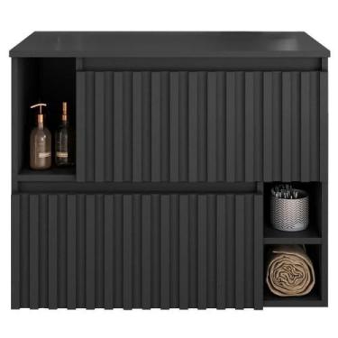 Imagem de Gabinete Suspenso 2 Portas Basculantes 75 Cm Bl1000 Grafite Faem Grafi