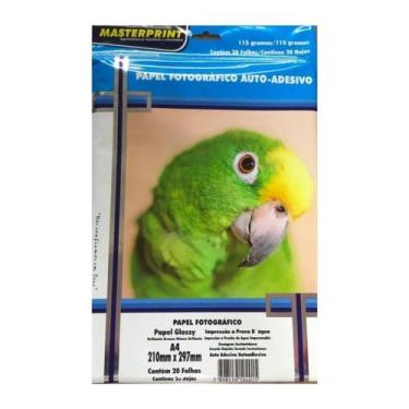 Imagem de Papel Fotográfico Glossy Auto Adesivo 115g Pacote c/ 20 folhas - Maste