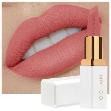 Imagem de O'CHAIN Batom Matte, Longa Duração, Cobertura Total, Não Transfere, Para Mulheres, Com Óleo De Jojoba E Vitamina E, Livre Crueldade Vegano (08 Pêssego) 0,12 Oz