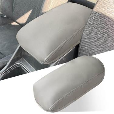Imagem de ANMOSVO Capa de console central para Honda Civic 2012-2015 - Protetor de proteção de braço de couro premium para proteção interior Civic 2012 2013 2014 2015 (cinza)