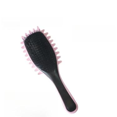 Imagem de Escova Onda Finalizadora – Definição de Cachos Perfeitos para Cabelo Cacheado e Crespo, Reduz Frizz e Facilita a Fitagem(Escova Rosa Bebê)