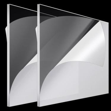 Imagem de Folha de acrílico Roowest 60,96 x 91,5 cm, 6 mm de espessura, transpar