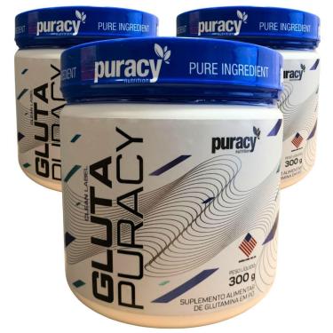 Imagem de Combo 3 Glutamina Puracy 300g Suplemento Academia Musculação-Unissex