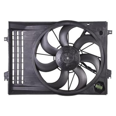 Imagem de TYG Conjunto de ventilador de resfriamento atualizado para Hyundai Tucson 2005-2009 / Kia Sportage 2.7L 2005-2007 | Radiador de motor de substituição OE de nível de corrida para 25350-2E000 |