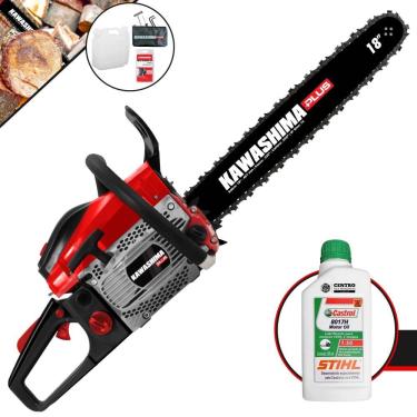 Imagem de Motosserra Kawashima Kcs550p à Gasolina 54,6cc 2t Com Sabre 18 Polegadas 6600230 + Óleo Stihl 8017
