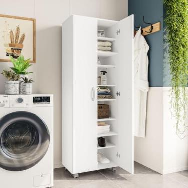 Imagem de Armário Multiuso 2 Portas 8 Prateleiras Jade Espresso Móveis