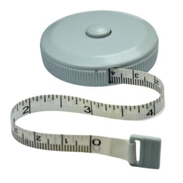 Imagem de Trena Fita Metrica 150 Cm Corporal Saude - LOVE SAUDE, CINZA