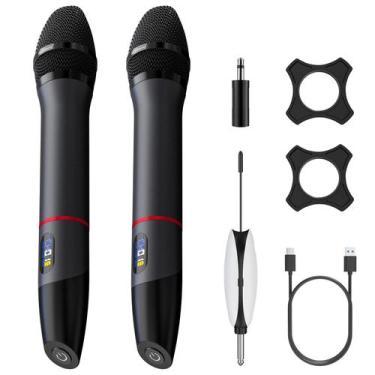 Imagem de Sistema de microfone sem fio ZealSound Dual Mics 60m de alcance