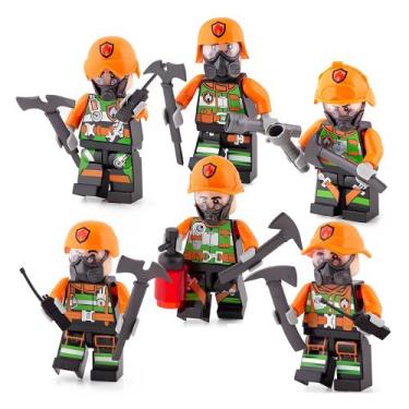 Imagem de N/A Kit Bonecos Articulados Sortidos - Block Heroes Missão Bombeiros -