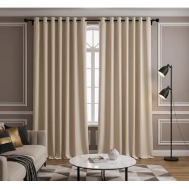 Imagem de Cortina Corta Luz Tecido Blackout 4,20 x 2,40 m – Palha, 100% Poliéster, Proteção Solar e Privacidade, Caimento Elegante – W Menegatti