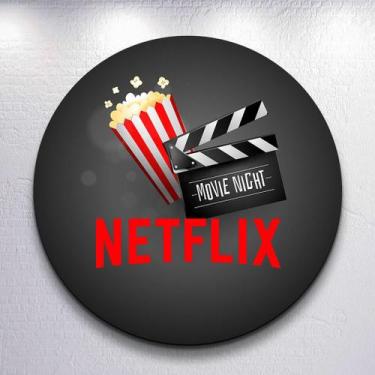 Imagem de Capas p/ Painel Redondo Estampa N3tFlix Pipoca Filme Estampa Infantil 
