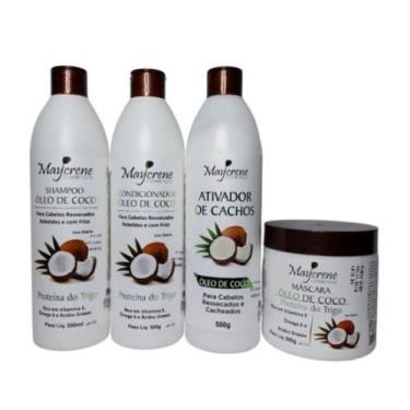 Imagem de Kit Cabelos Cacheados Capilar Coco Shampoo maycrene, kit4coco