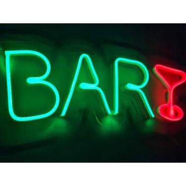 Imagem de Painel Letreiro Neon Led Bar Iluminação 50cm Com Controle - Verde - By