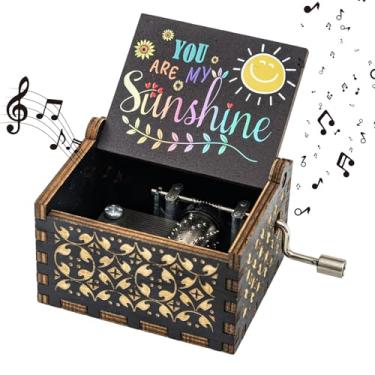 Imagem de Caixa de música de madeira antiga esculpida amor para amante, namorada, namorado, marido, esposa, aniversário de casamento, aniversário, Natal, Halloween, melhor presente para o dia dos namorados