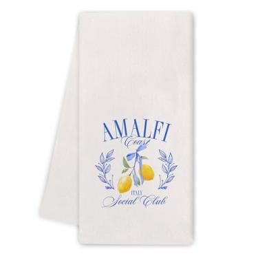 Imagem de Noaleviax Toalhas de prato de verão de limão - Decoração de cozinha de aperol spritz de limoeiro de verão, toalhas de mão para clube social da Costa Amalfitana, pano de prato decorativo de cozinha, 40