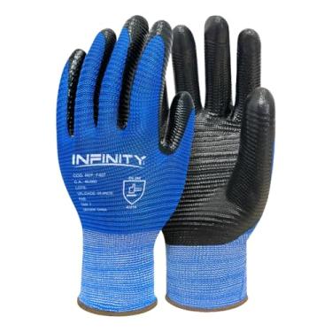 Imagem de Par de Luvas de Segurança Nitrílica Reforçada Multitato para Trabalho Químico e Mecânico EPI CA (P)