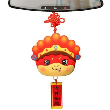 Imagem de Cobra de pelúcia, Animal de pelúcia de cobra,Boneca de ano novo de cobra de pelúcia de 4 polegadas - Ornamentos de carro, ano decorativo da cobra brinquedo de pelúcia para cama festival de primavera c