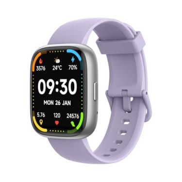 Imagem de Bettdow SmartWatch, relogio smartwatch com Ecrã tátil e Alexa, à prova d'água IP68, relogio smartwatch feminino e masculino, com modo esportivo e recebimento de notificações (roxo)