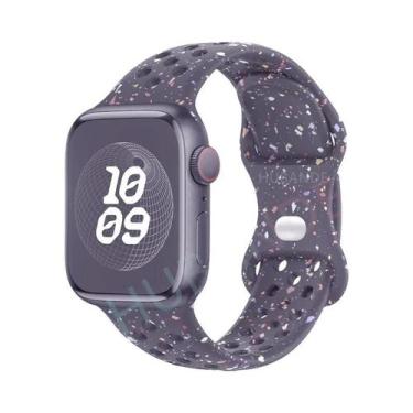 Imagem de Pulseira De Borracha Colorida Para Apple Watch Band 44mm 45mm 46mm 49m