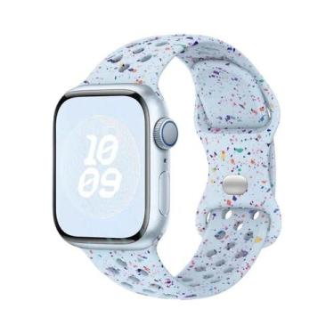 Imagem de Pulseira De Borracha Colorida Para Apple Watch Band 44mm 45mm 46mm 49m
