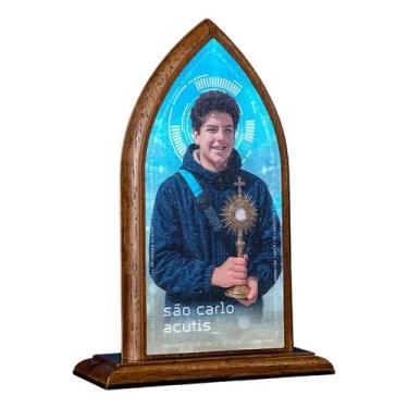 Imagem de Capelinha Carlo Acutis Madeira 14 cm - FORNECEDOR 1