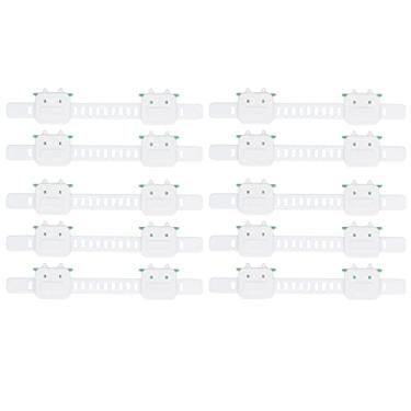 Imagem de CUOFYUNL 10pcs fechaduras de armário de segurança infantil travas multifuncionais à prova de bebês para gavetas de armários de cozinha de geladeira