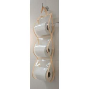 Imagem de porta organizador para papel higiênico(Bege)
