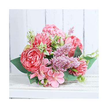 Imagem de LMJYU Arranjo floral elegante: peça central deslumbrante de peônia branca para casamentos, decoração de casa ou detalhes de banheiro