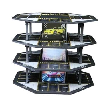 Imagem de MotiveTech Vitrine para Miniaturas de Carros Na Escala 1:64, Vitrine para Estacionamento, Decoração de Mesa para Carros de Brinquedo, Style a, Tamanho real